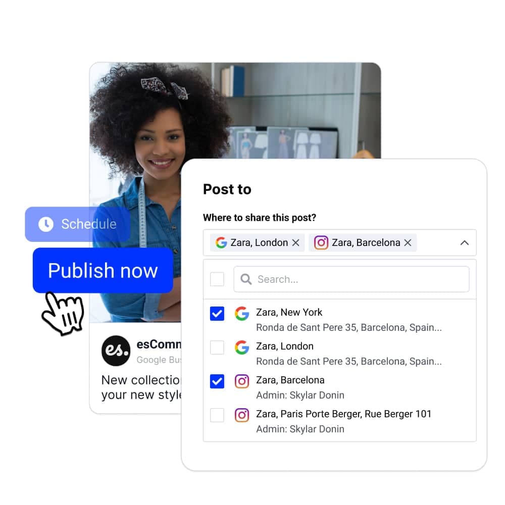 Google Posts scheduling across multiple profiles